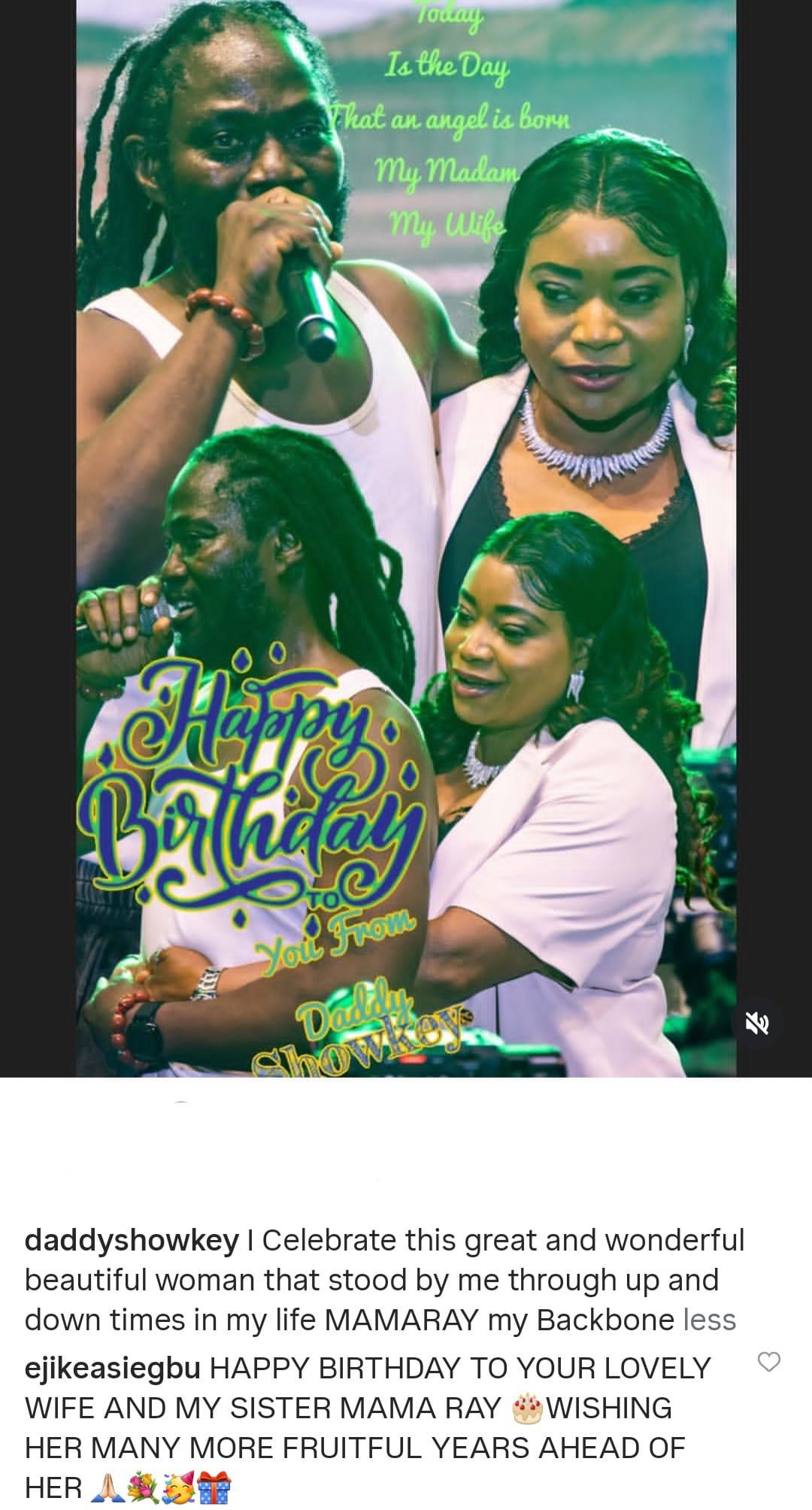 The legendary Galala singer, Daddy Showkey, pictured with his beloved wife.