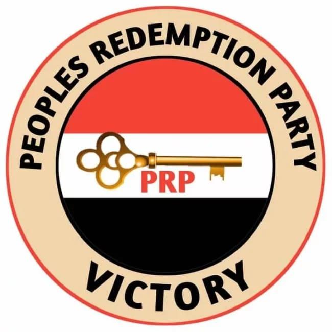 Logo of the Peoples Redemption Party (PRP).