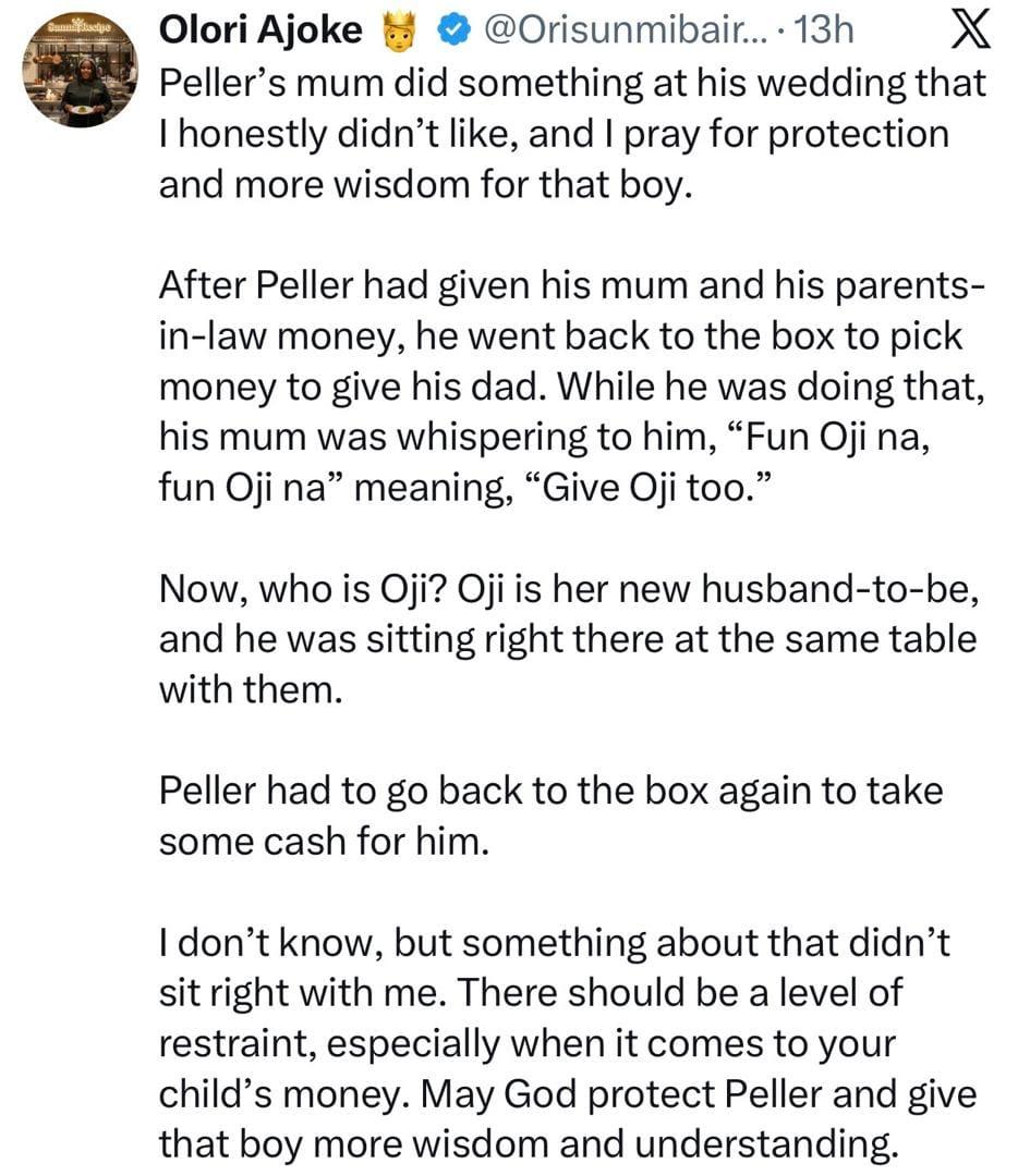DaddyFreeze replies X user who berated Tiktoker Peller?s mum for insisting he gifts her partner money at his wedding