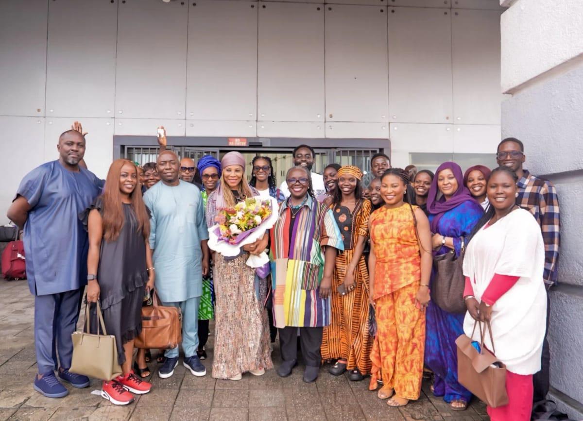 UNDP Africa Regional Director, Ahunna Eziakonwa, engaging with entrepreneurs during the Fashion, Leather and Creative Enterprise Spotlight event in Lagos.