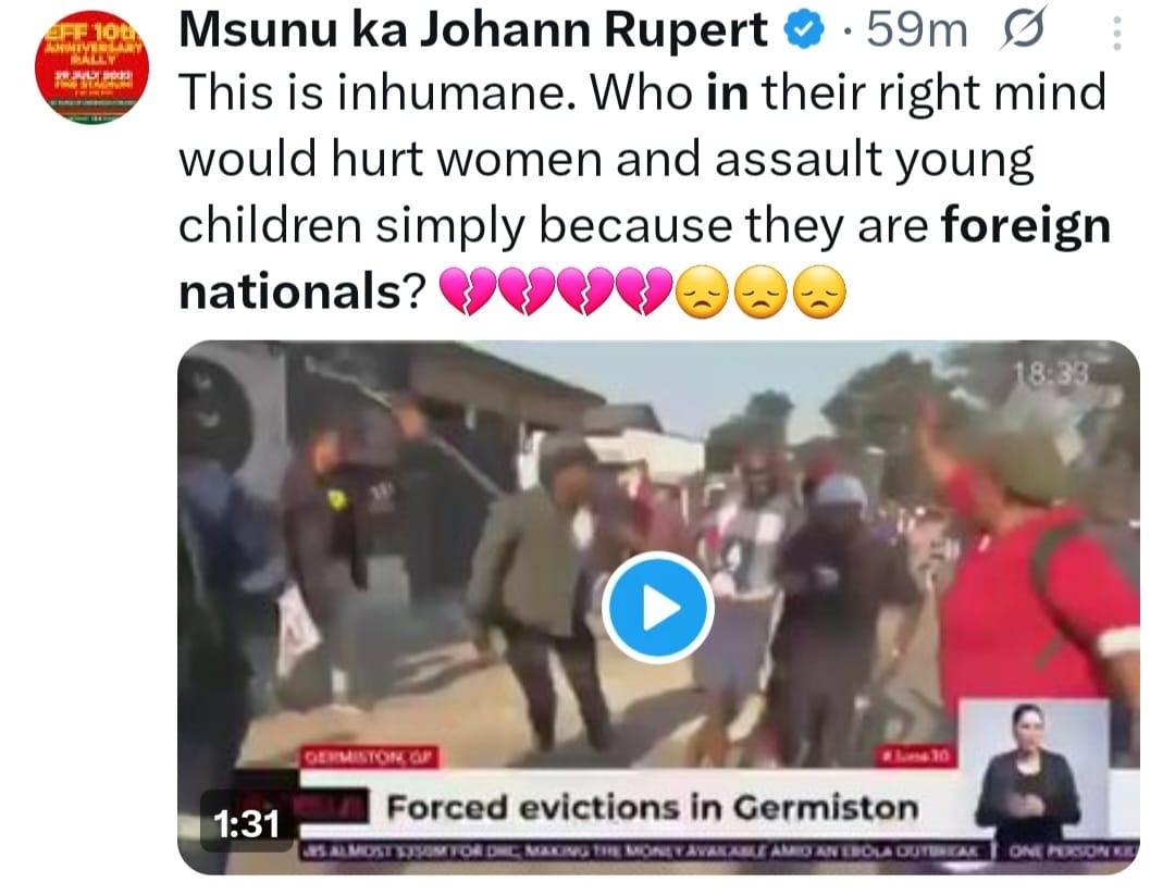 Foreign nationals being handed over to the authorities by protesters in Germiston