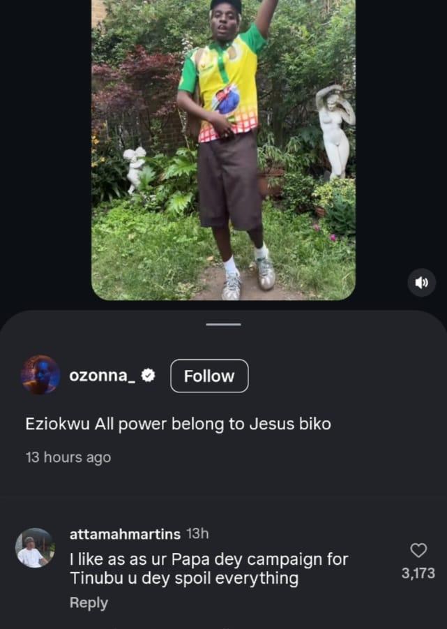 A moment captured of Ozonna Soludo during his controversial dance video.
