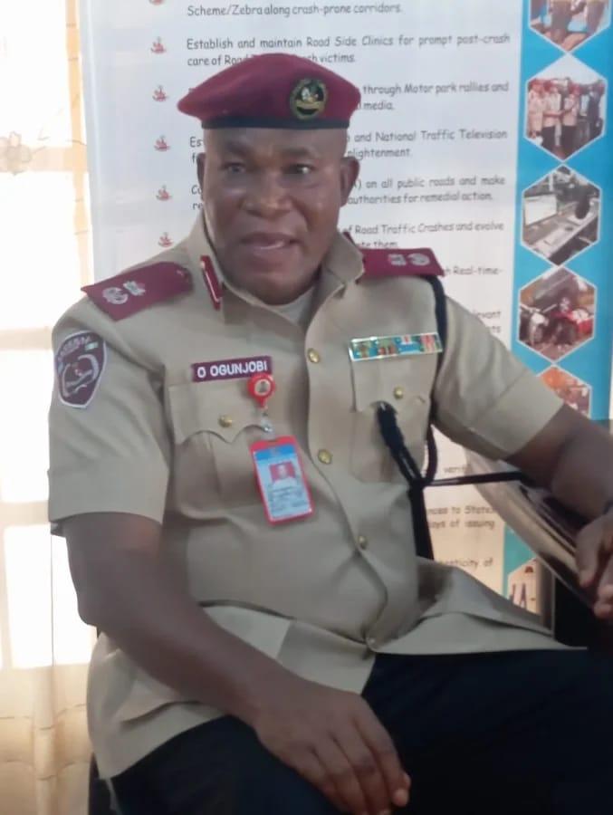 Corps Commander Oludare Ogunjobi, the late Ogun State Sector Commander of the Federal Road Safety Corps, in uniform.