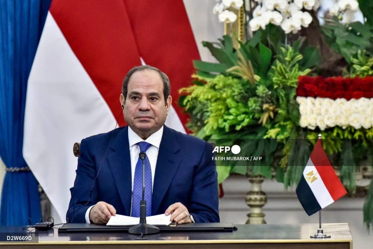 President Abdel Fattah Al-Sisi of Egypt pictured during a press conference in Jakarta, prior to his announcement regarding his term limit.