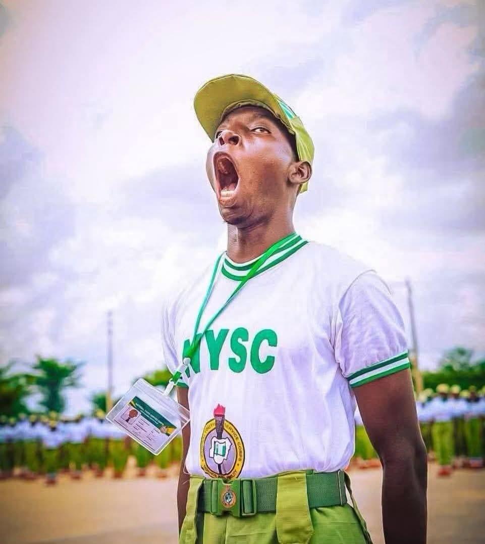 NYSC Member's Fierce Expression Steals Show at Nasarawa Orientation Camp