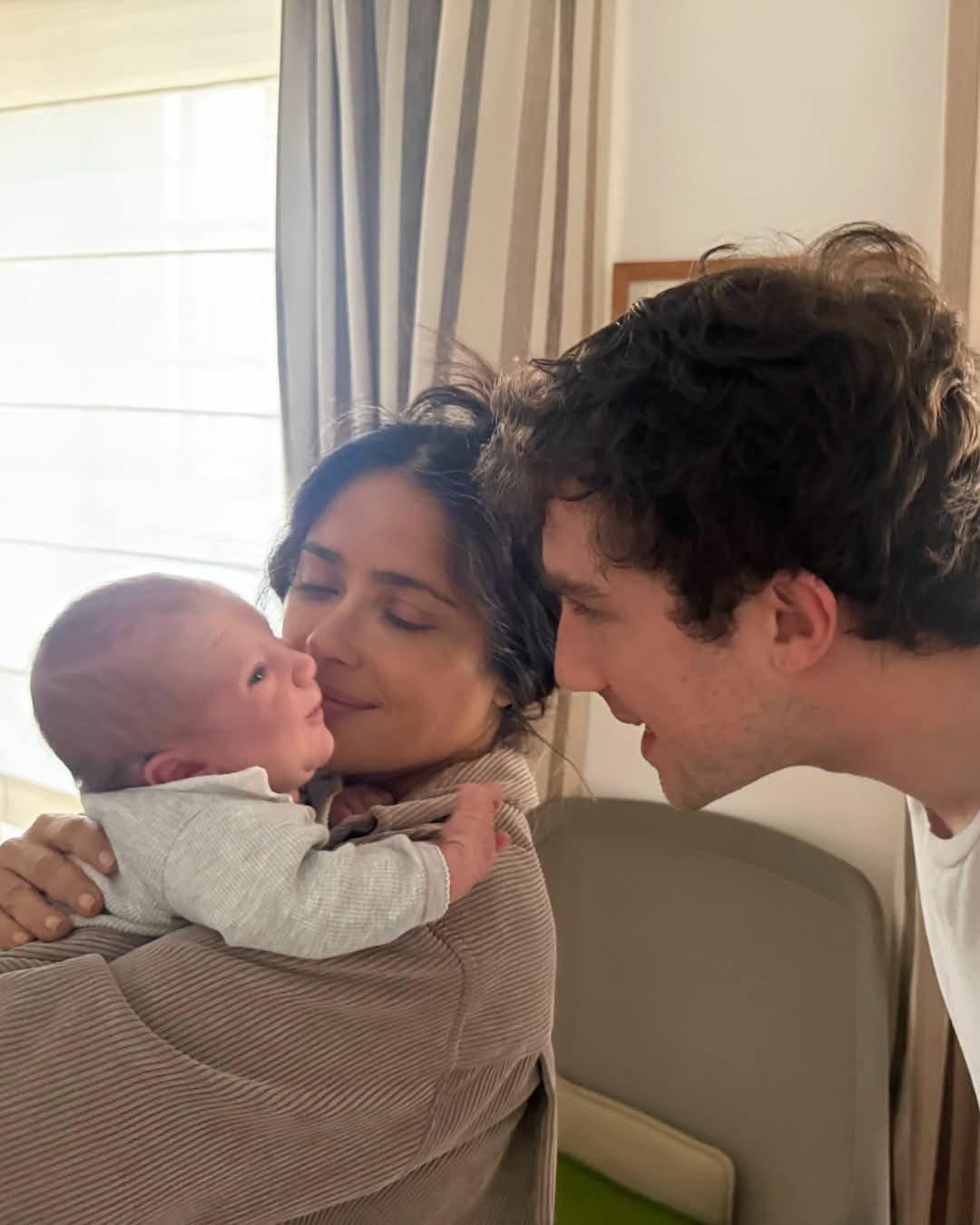 Salma Hayek Now a Grandma as Stepson Welcomes New Baby Boy