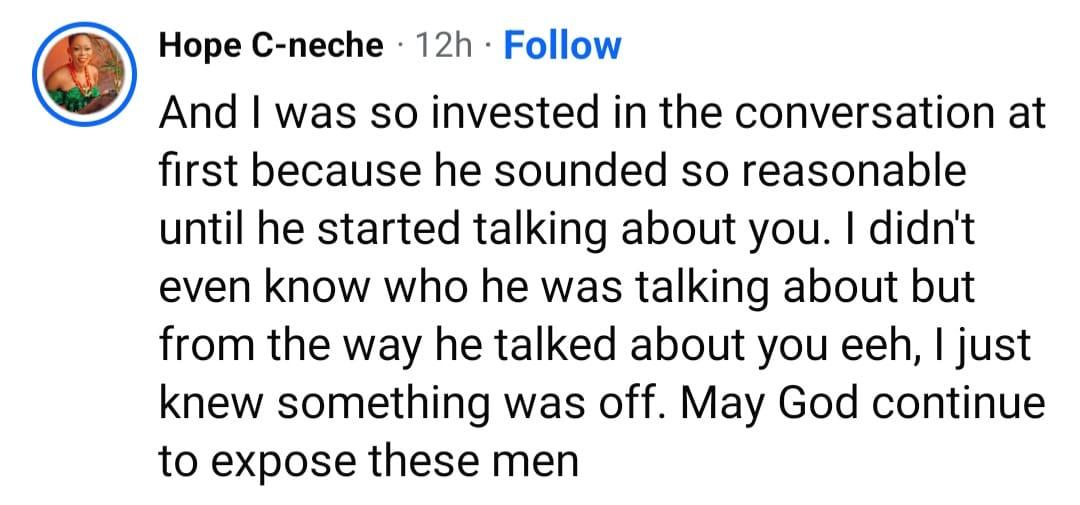 Hope Neche, who publicly corroborated Ogechukwu Mary Eze's claims.