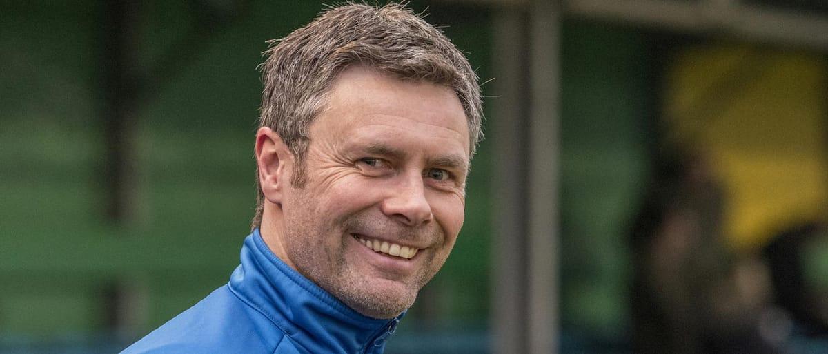 Mark Burke, a key personality in Hitchin Town FC's history.