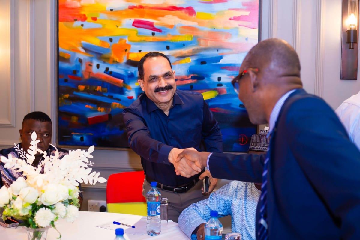 Royal Salt Ltd management and partners celebrating with the ₦1 million winners of the Mr. Chef Market Runz Campaign.