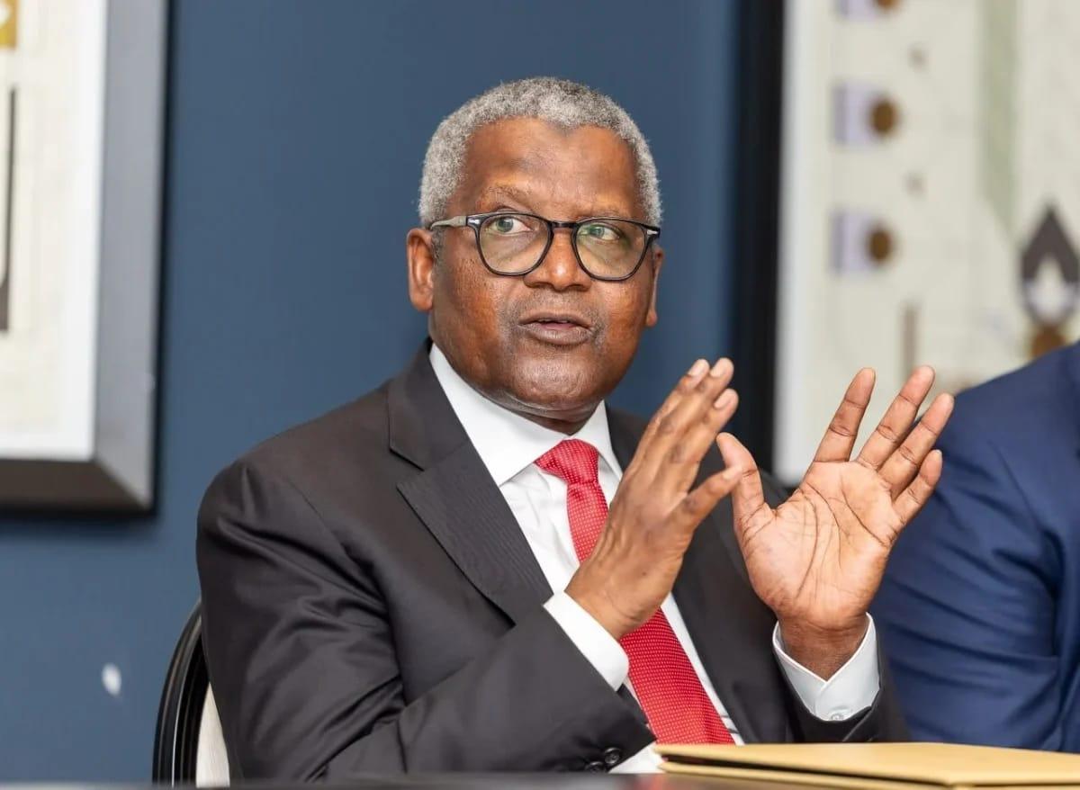 Aliko Dangote, President and Chief Executive of Dangote Group, addressing attendees during a virtual event.