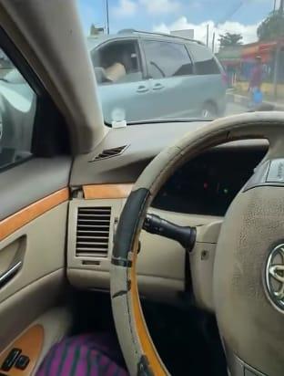 Lagos Road Drama: Driver Forces Alleged Officer to Reverse One-Way