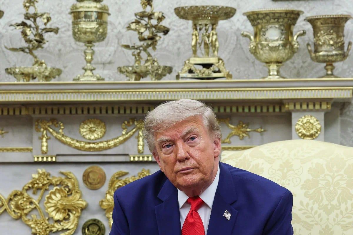 A split image showing Hillary Clinton and a depiction of Donald Trump in a setting that might evoke White House decor.