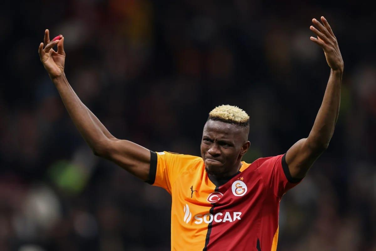Super Eagles striker Victor Osimhen in action for Galatasaray.