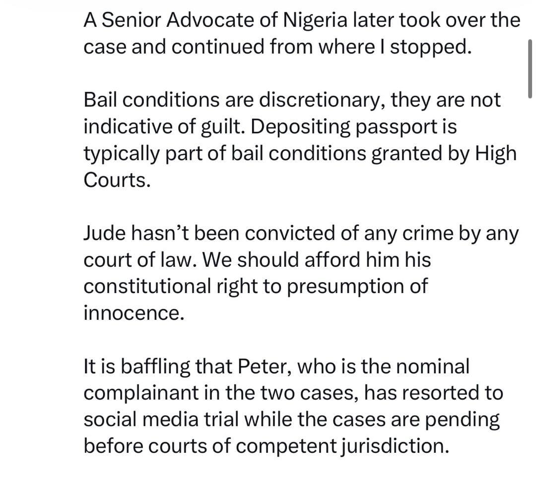 Jude hasn?t been convicted of any crime - Jude Okoye?s former lawyer, Inibehe Effiong knocks Peter Okoye over ?social media trial? of his brothers