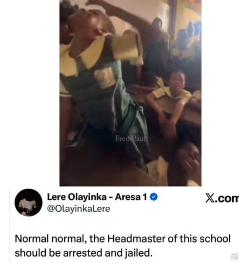 FCT Aide Lere Olayinka Demands Headmaster's Arrest Over Viral Pupils' Deliverance Video