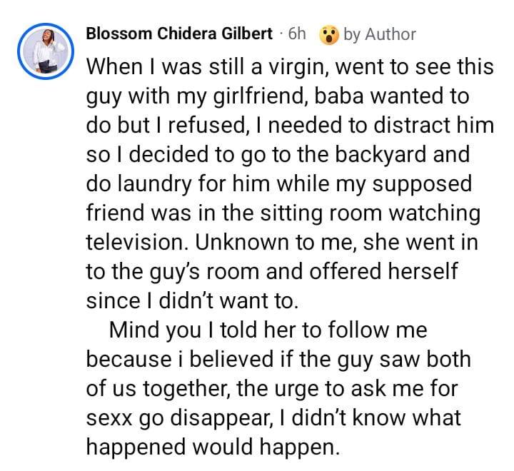 Nigerian Lady Recounts Friend Offering Herself to Her Suitor After Her Refusal