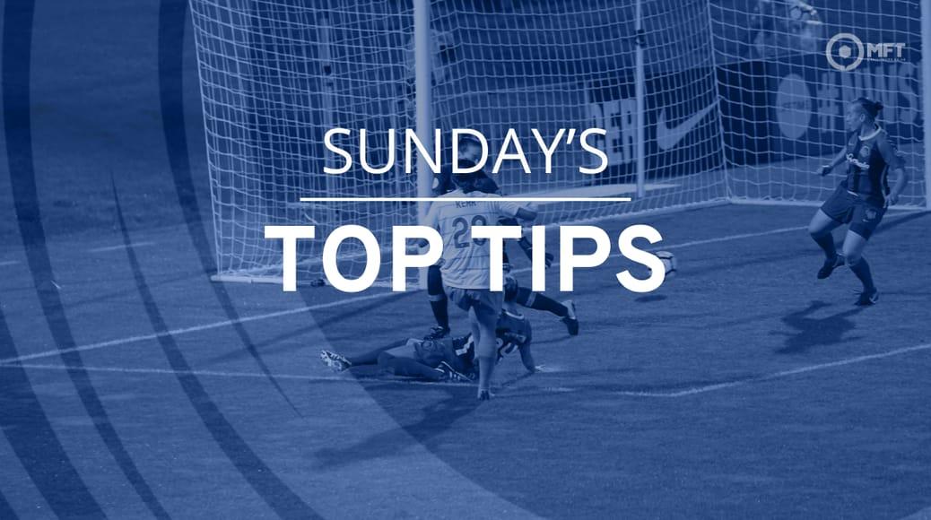 A graphic displaying betting tips and predictions for upcoming football matches.