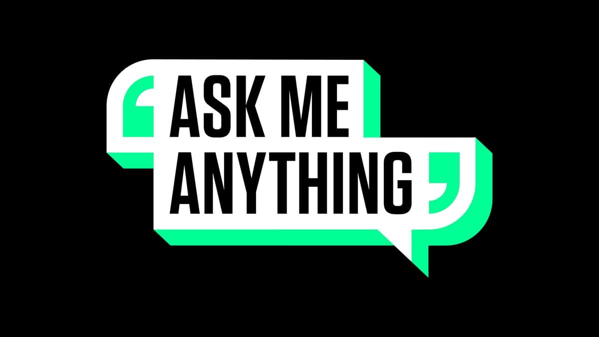 The 'Ask Me Anything' logo.