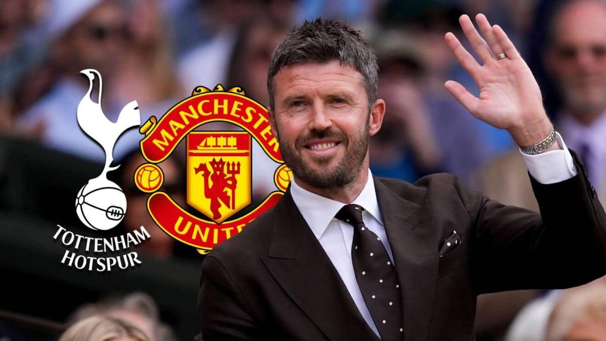 Michael Carrick, Man Utd and Tottenham badges