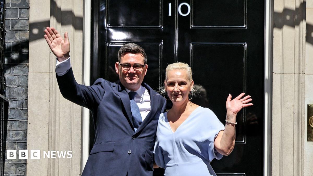 Andy Burnham during his first speech as Prime Minister