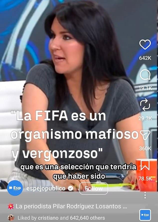 Ronaldo's like on a post criticizing FIFA has generated significant discussion
