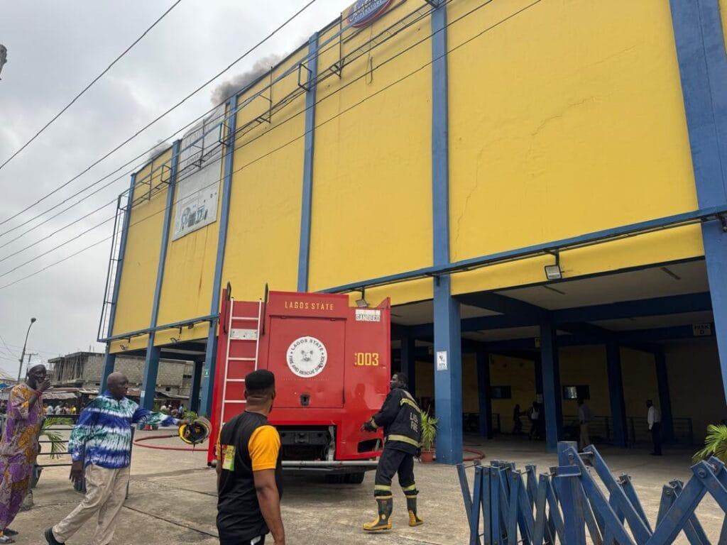 Damage caused by the fire at the supermarket