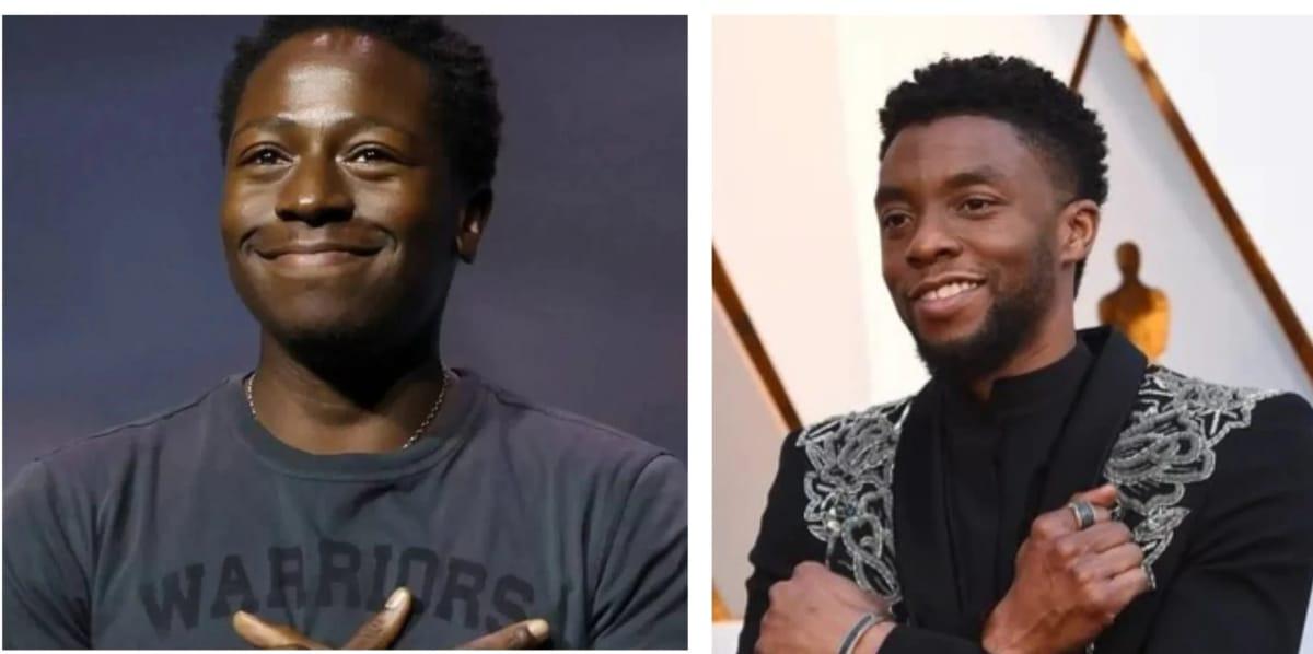 David Jonsson (left) alongside the late Chadwick Boseman, the original Black Panther.