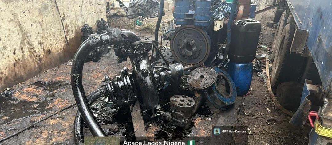 Pumping machine used at the sitePhoto: Nigerian Army