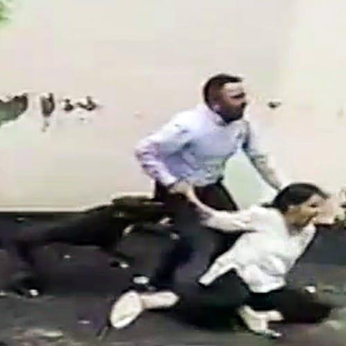 Couple attacked by pet pit bull while inspecting rental house in shocking video