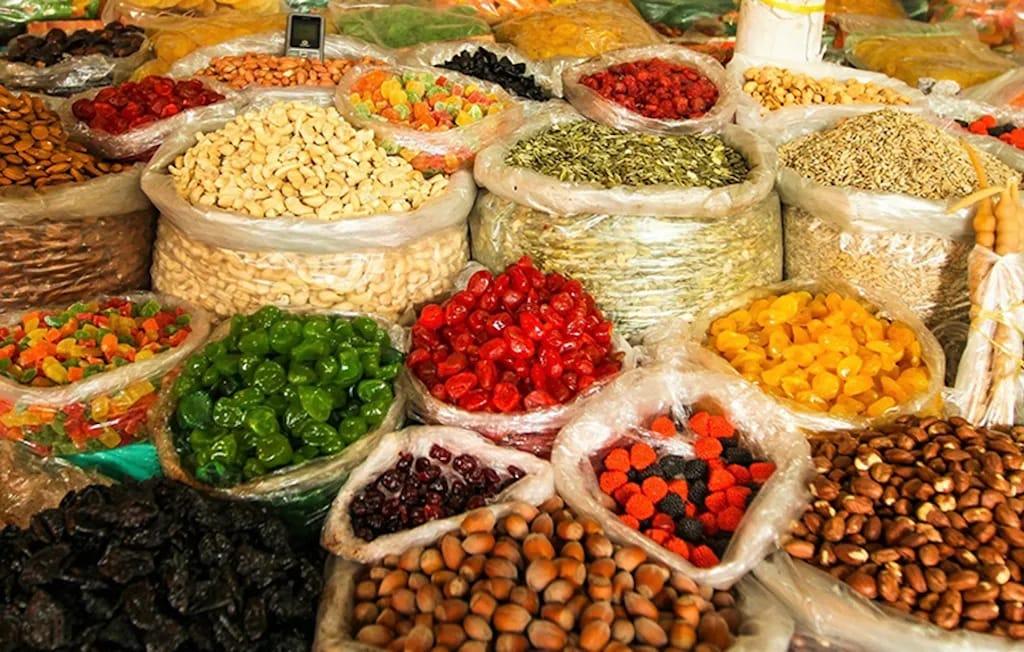 Essential food items, representing the critical need for improved agricultural output and secure farming environments in Nigeria.