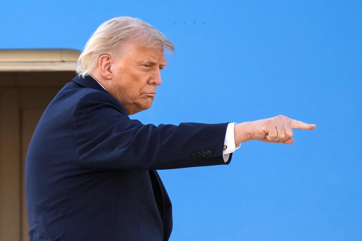 Former US President Donald Trump, whose administration implemented the controversial immigrant visa ban.