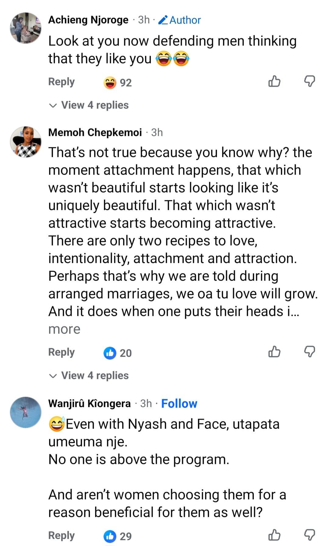 Online comments and reactions to the viral claims about men's relationship motives.