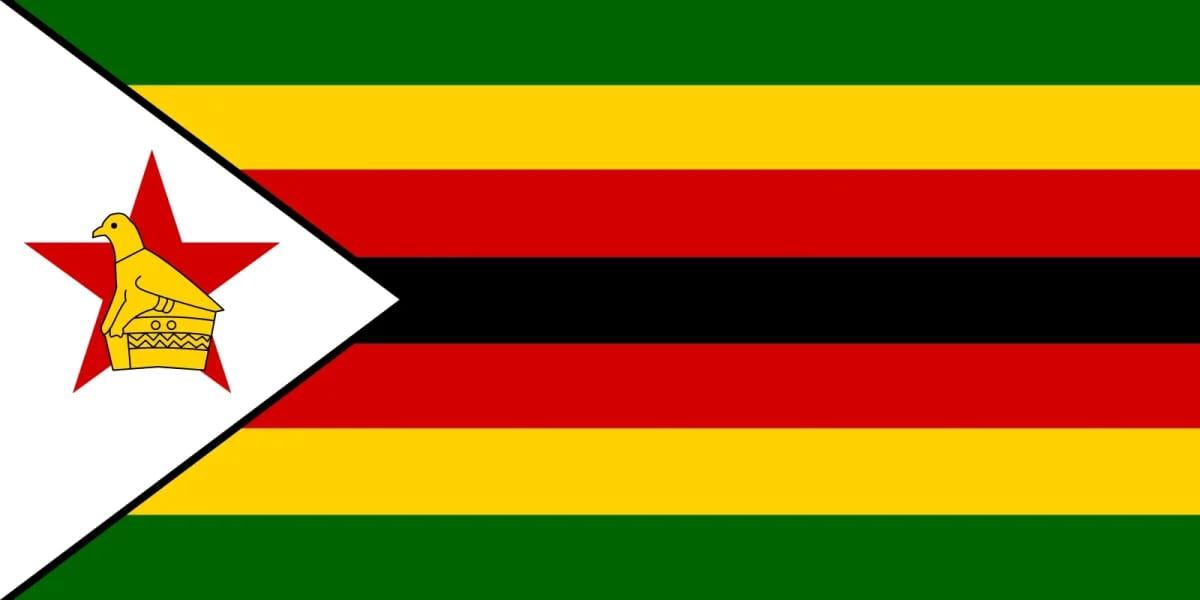 A close-up view of the Zimbabwean flag, symbolizing the nation grappling with frequent fatal road incidents.