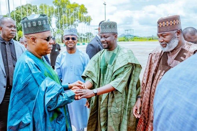 Vice President Kashim Shettima preparing to depart Abuja for the AU summit in Angola on Saturday. Photo: State House