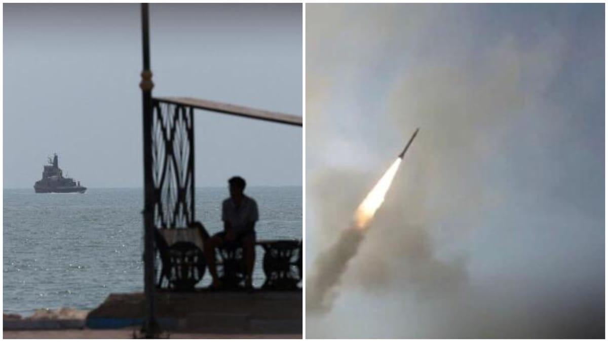 An image potentially showing the aftermath of a missile strike or military operations in the Middle East region.