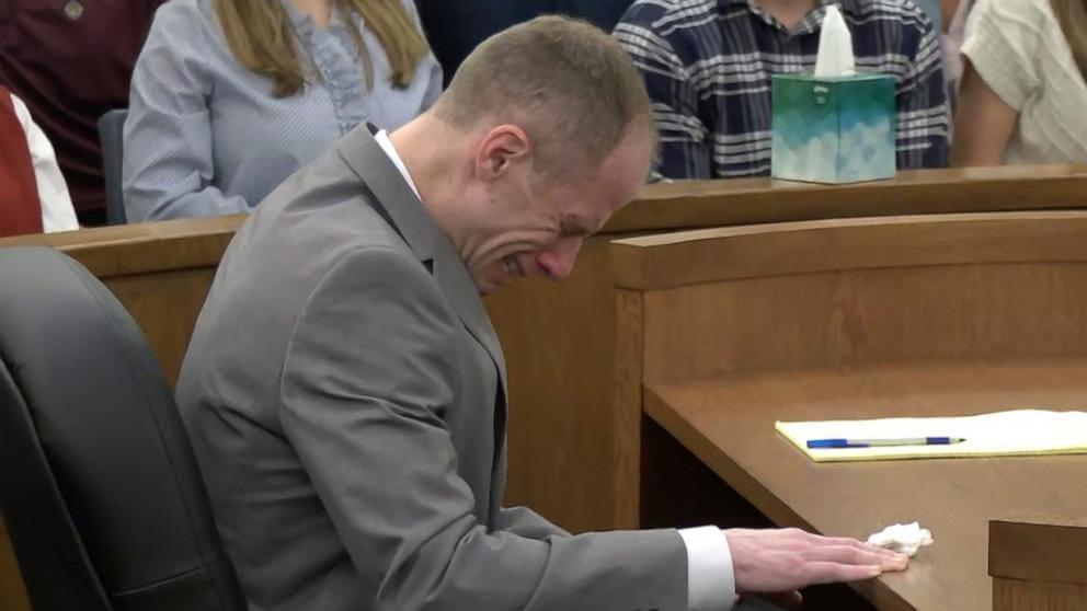 Caleb Flynn appearing in court as the guilty verdict was delivered.