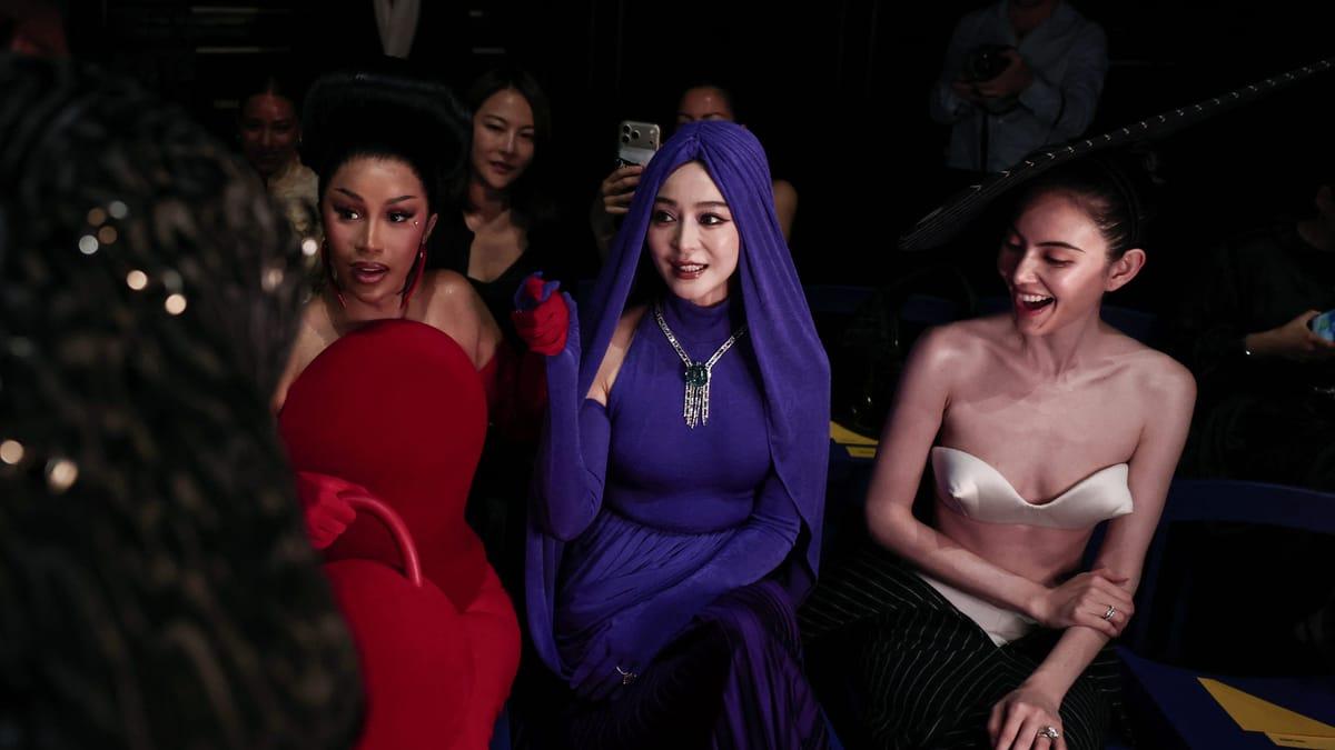 Cardi B Turns Heads in Striking Red Ensemble at Paris Couture Week