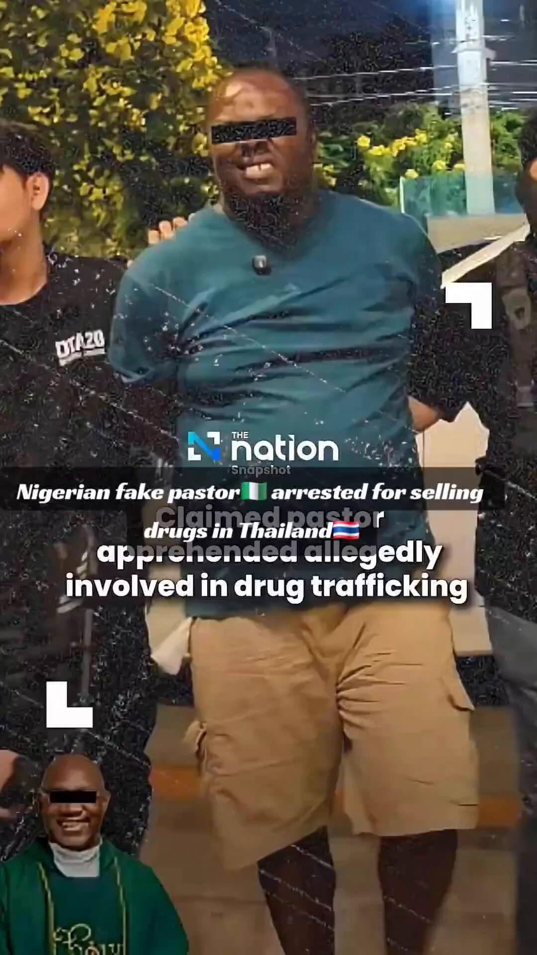 47 years old Nigerian by the name of Patrick, arrested for selling drugs in Thailand.